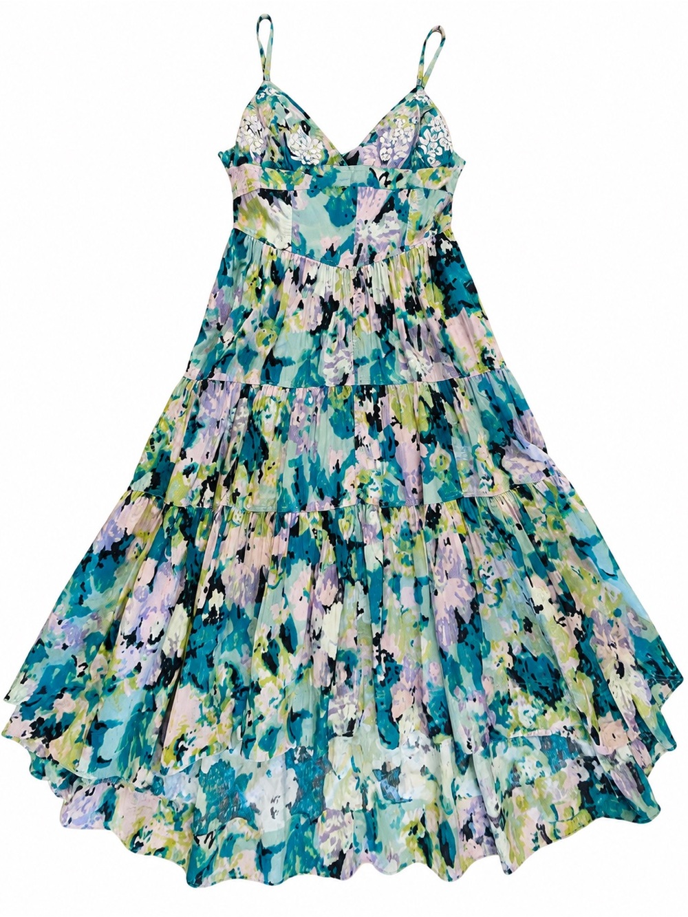 Free People Long Love Floral Tiered Maxi Dress – Size M – Like New - Picture 3 of 16